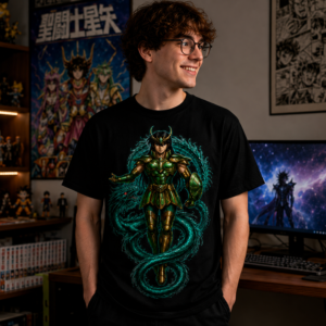 camiseta cavaleiros do zodíaco – armadura dourada câncer (cópia)